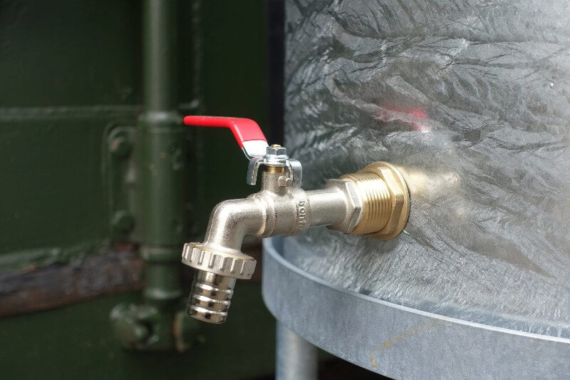 Regenton staal 210L met kogelkraan